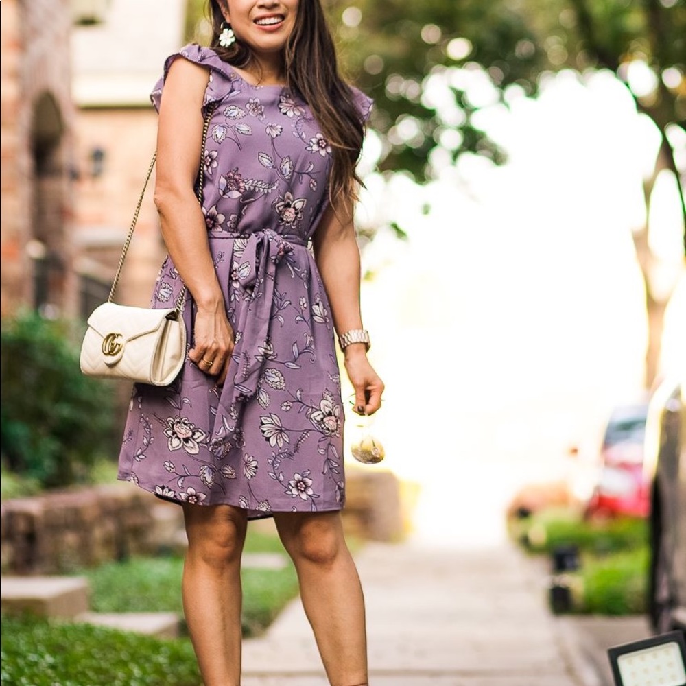 Loft Lilac Garden Flutter Dress